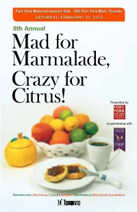 Mad for Marmalade Program 2015