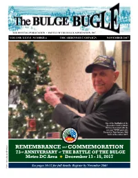 735Th Tank Battalion History of Veterans Day Your Member Number* Your How to Submit to the “Bugle” 19