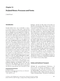 Chapter 12 Dryland Rivers: Processes and Forms