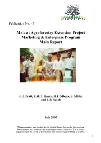 Malawi Agroforestry Extension Project Marketing & Enterprise Program