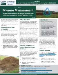 Manure Management Factsheet