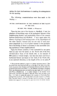 On the Disturbances in the District of the Valley of The