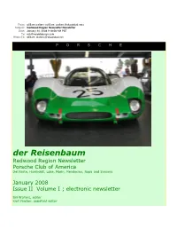 Redwood Region Newsletter Newsletter Date: January 10, 2008 9:18:58 AM PST To: Rob@Neideldesign.Com Reply-To: William Walters@Sbcglobal.Net
