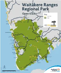 Waitākere Ranges Regional Park Open Tracks Key Open Track