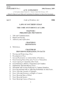 Act 2 Code of Evidence Act 2006 12