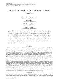 Causative in Sasak: a Mechanism of Valency Increase