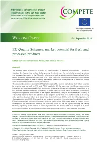 EU Quality Schemes: Market Potential for Fresh and Processed Products