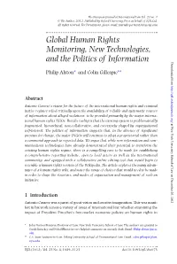Global Human Rights Monitoring, New Technologies, and the Politics Of