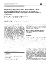 Identification and Quantification of Glucosinolates in Korean Leaf Mustard Germplasm (Brassica Juncea Var