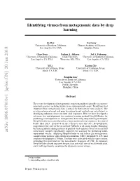 Identifying Viruses from Metagenomic Data by Deep Learning