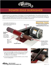 Power Edge Burnisher
