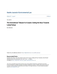 The International Tribunal for E-Waste: Ending the Race Towards Lethal Fallout