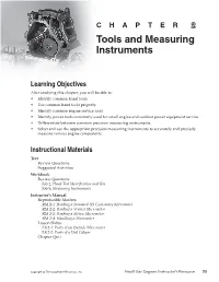 CHAPTER 2 Tools and Measuring Instruments