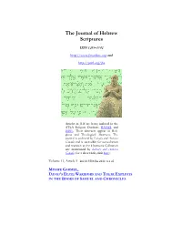 David's Elite Warriors and Their Exploits in the Books of Samuel And