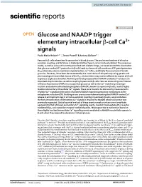 Glucose and NAADP Trigger Elementary Intracellular Β-Cell Ca2+