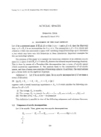Acyclic Spaces