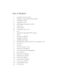 List of Symbols