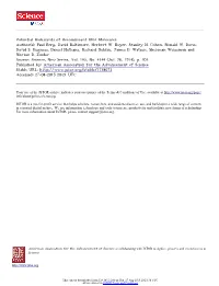 Original 1974 Paul Berg Et Al. Call for Caution with Recombinant