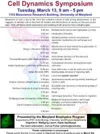 Presented by the Maryland Biophysics Program