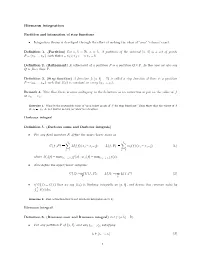 Riemann Integration