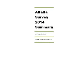 Alfalfa Survey 2014 Summary
