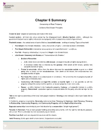 Chapter 6 Summary Ownership of Real Property