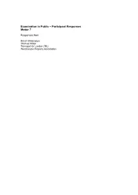 Examination in Public – Participant Responses Matter 7