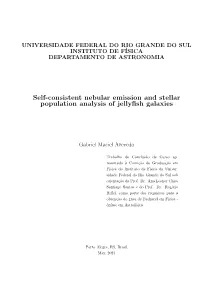 Self-Consistent Nebular Emission and Stellar Population Analysis of Jellyfish Galaxies