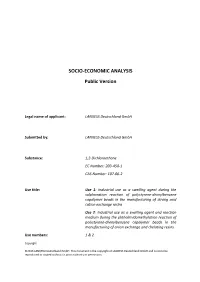 SOCIO-ECONOMIC ANALYSIS Public Version
