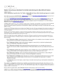 Stephen Covey Releases New Book:The 3Rd Alternative:Solving Life's Most Difficult Problems