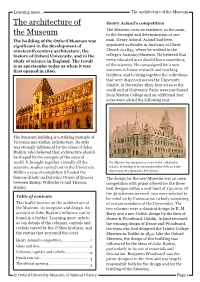 The Architecture of the Museum