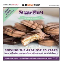 TO-GO MENU GUIDE Wednesday, August 26, 2020 80967717 E2