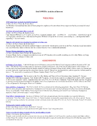 Articles of Interest WELLNESS ASSIGNMENTS