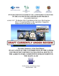 Evaluation of the Contribution of the Lower São Francisco River’S Navigational Route to the Agriculture Competitive Enhancement in the Basin-AL/SE