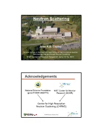 Neutron Scattering
