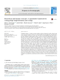 A Quantitative Framework for Scaling Pelagic Biogeochemistry and Ecology ⇑ Maria T