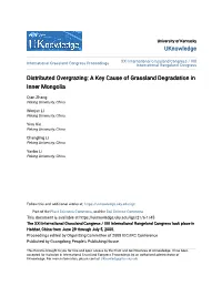 Distributed Overgrazing: a Key Cause of Grassland Degradation in Inner Mongolia