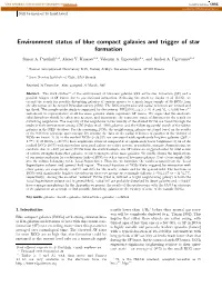 Environment Status of Blue Compact Galaxies and Trigger of Star Formation