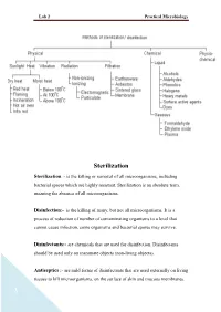 Lab 2 Practical Microbiology