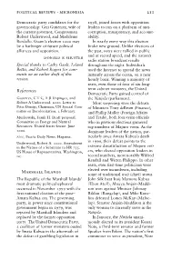 Political Reviews • Micron E S I a 211 Donald R Shuster R E F E Re N C E S M a Rshall Islands