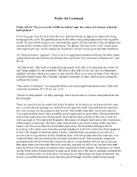 Psalm 104 Continued