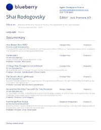 Shai Rodogovsky Editor A​ Vid, Premiere, FCP