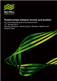 Relationships Between Forests and Weather
