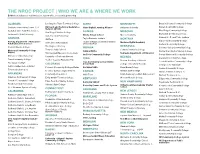 The Nroc Project | Who We Are & Where We Work