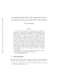 19 Nov 2015 a Simple Framework for the Axiomatization of Exponential