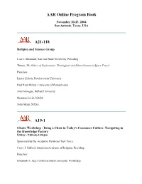 AAR Online Program Book A21-118 A19-1