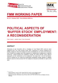 'Buffer Stock' Employment