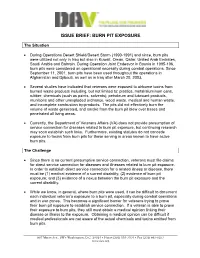 Burn Pit Exposure