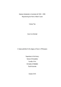 Gestural Abstraction in Australian Art 1947 – 1963: Repositioning the Work of Albert Tucker