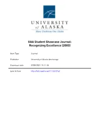 Journal: Recognizing Excellence (2003)